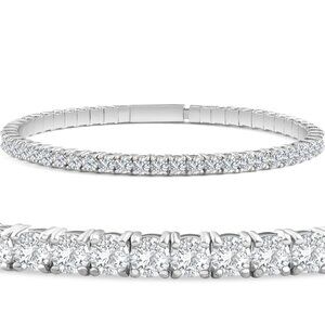 14k Lab Grown Diamond 7.00ct Flex Bangle for $2780